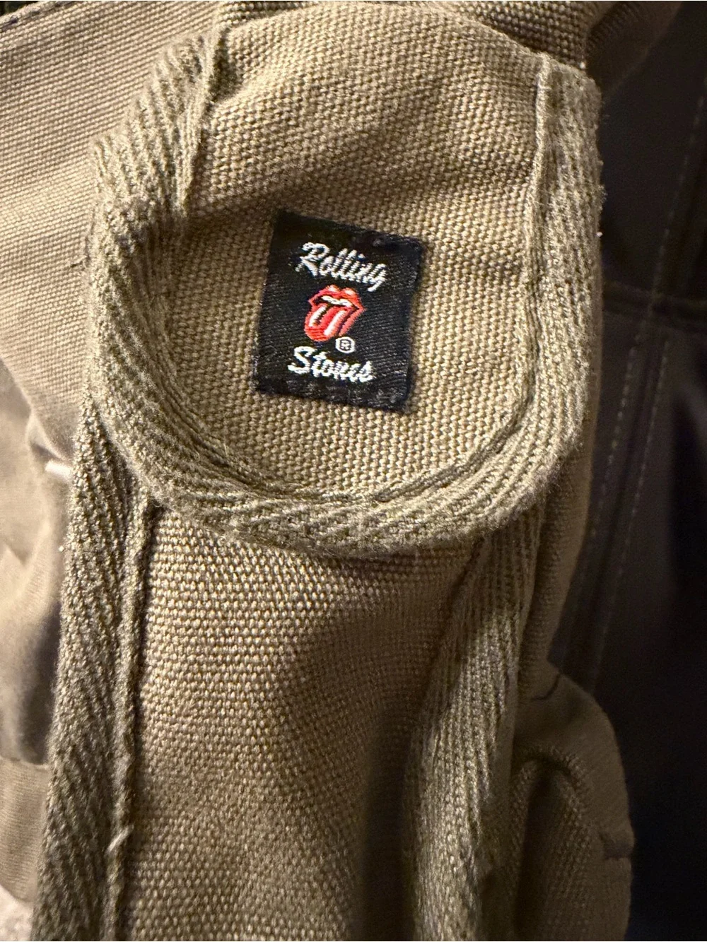 Rolling Stones Messenger Bag 2005 Guitar Strap Olive Green Rock & Roll
